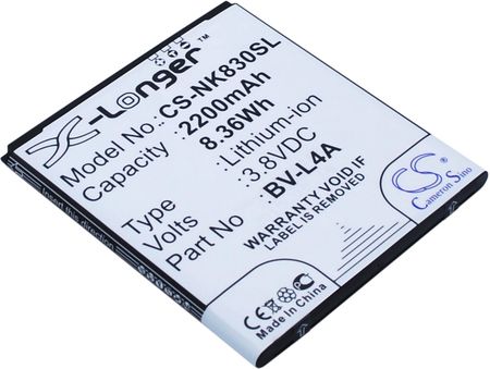 Cameron Sino Nokia Lumia 830 / Bv-L4A 2200Mah 8.36Wh Li-Ion 3.8V (CS-NK830SL)