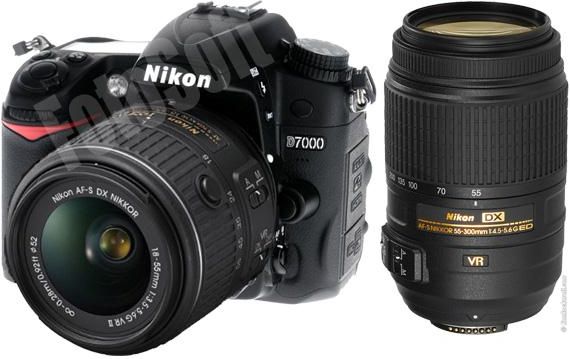 Nikon D7000 & レンズ55-300 Lustrzanka Nikon D7000 + 18-55 VR II + 55-300 VR - Ceny i