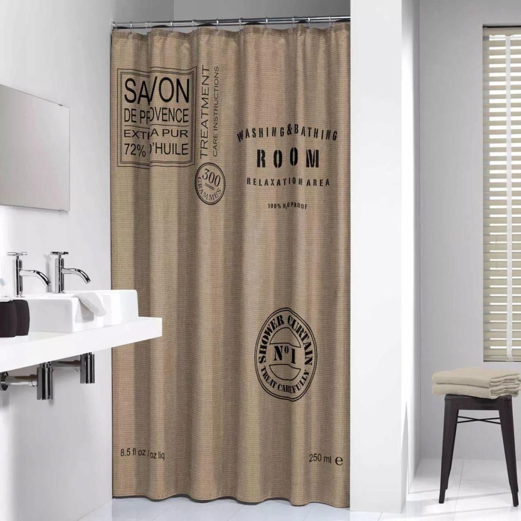 Zasłona prysznicowa Sealskin Savon de Provence poliester 180x200 cm naturalny beż (233321366)