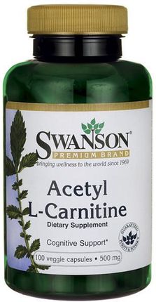 acetyl l carnitine swanson Swanson ALC Acetyl L-Carnitine Acetyl L-karnityny 500 mg 100 kaps. - ceny i  opinie