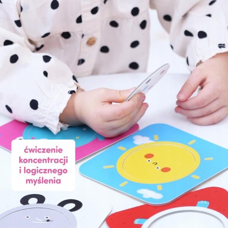 CzuCzu Odkrywam Kształty – Erster Puzzle-Sorter Für Kinder Ab 18 Monaten – 8 Große Zweiteilige Formenpuzzles – Lernspielzeug Aus Polen