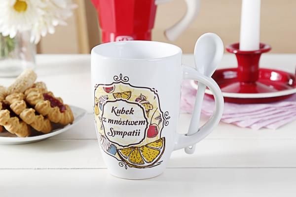 Bgtech Ceramiczny Z łyżeczką Sympatia 330 Ml 43133 Gadżety Dla