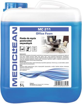 Medi-Sept Mediclean Mc 211 - 5L. Pianka Do Mycia Powierzchni Zmywalnych (FAB-GOT-MC211-5L)