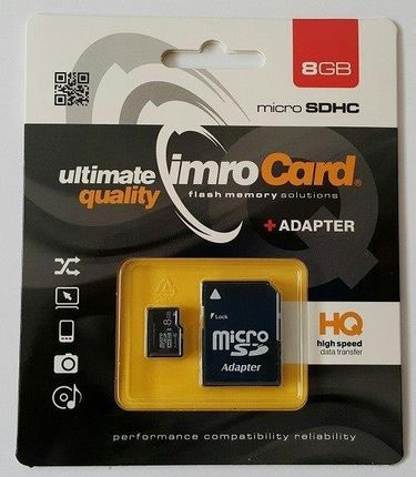 IMRO Micro SecureDigital 8GB CLASS 4 +adapterSD (KARSD IMRO 8GB C4)