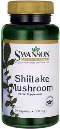 Swanson Shiitake Mushroom 500mg 60 kaps.