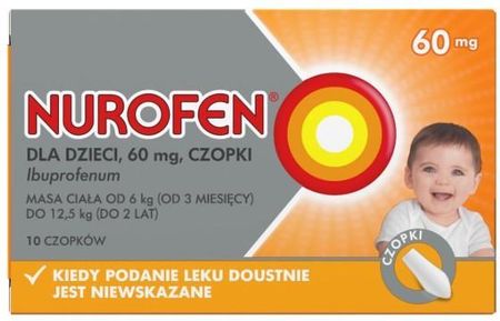 Nurofen dla dzieci czopki  ibuprofen 60mg leki przeciwbólowe
