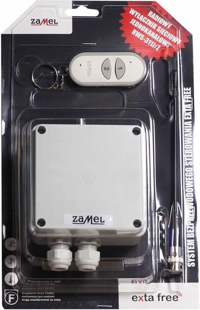 Exta Free - 2-Kanal Funkschalter 230V - RWS-311D/Z + Fernbedienung