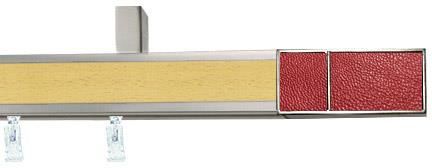 Karnix AVENO sufitowy pojedynczy 31x13mm Croco Red Chrom mat buk