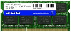 Pamięć RAM Adata Premier 4GB (1x4GB) DDR3L 1600MHz CL11 SODIMM (ADDS1600W4G11S)
