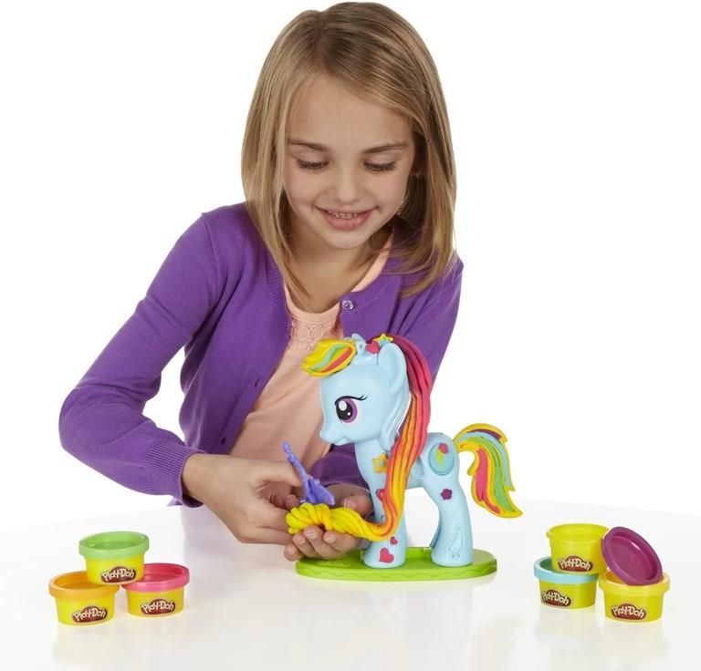 Hasbro Play Doh Salon Fryzjerski Rainbow Dash B0011 Ceny I Opinie Ceneo Pl