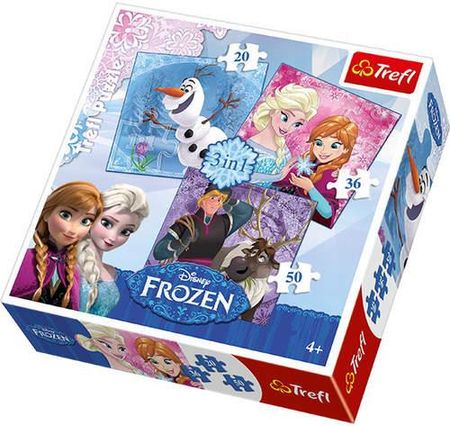 Trefl Puzzle 3W1 Disney Kraina Lodu Bohaterowie Krainy Lodu 34810