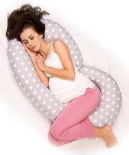 Supermami Poduszka ciążowa typu C szara w grochy - Poduszki do spania i karmienia