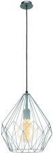 Lampadario Vintage Eglo Carlton 49259 - Design Industriale In Filo Metallico, Colore Verde, Per Soggiorno E Cucina