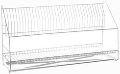Zdjęcie Metpol Suszarka Do Naczyń 2-poziomowa Biała Z Tacką 73,5 cm 020402148 - Świecie