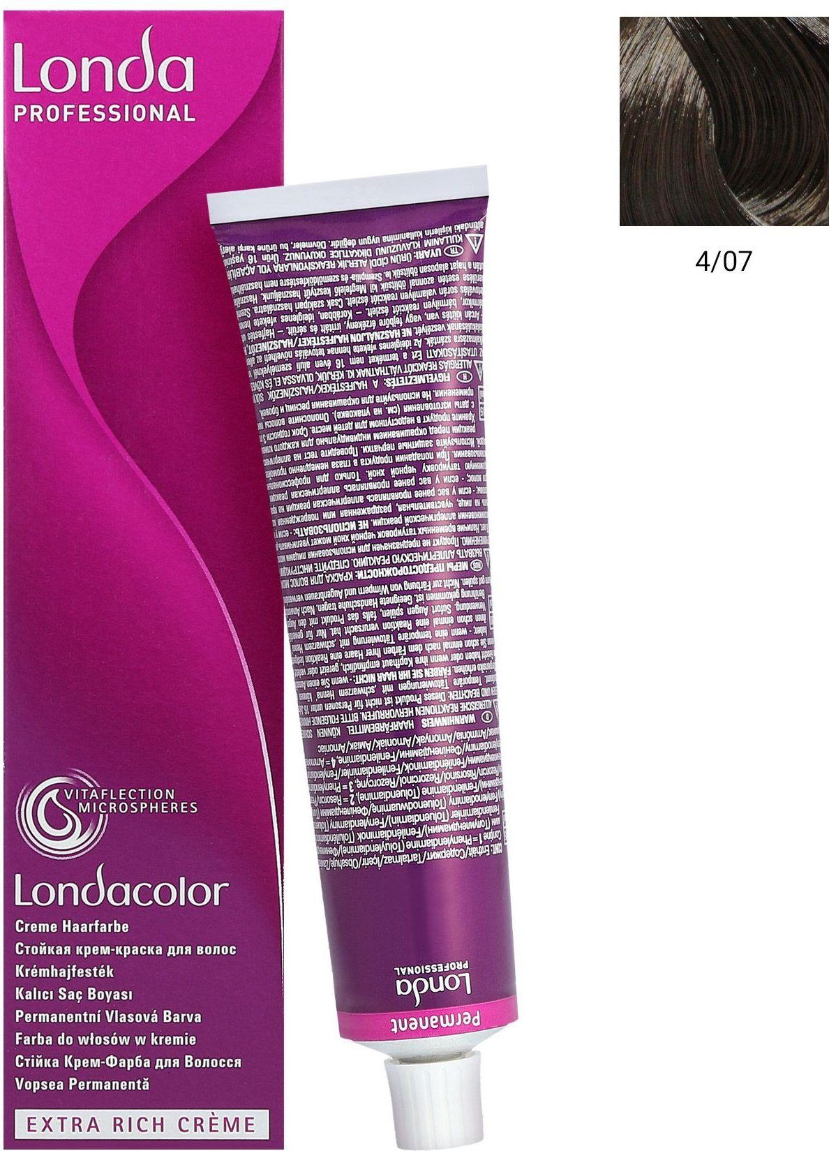 Londa Color Permanente Cremehaarfarbe 8/07 – 60 Ml Mit Bis Zu 100% Weißabdeckung