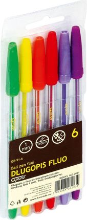 Grand Długopis 6 Kolorów Fluo Gr-91
