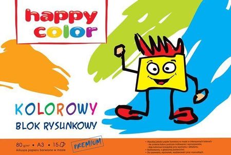 Happy Color Blok Rysunkowy A3 Z Kolorowymi Kartkami Premium