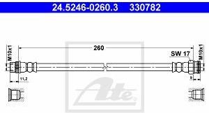 ATE 24.5246-0260.3 Przewód hamulcowy elastyczny (24.5246-0260.3)