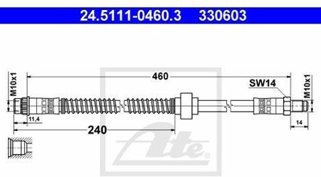 ATE 24.5111-0460.3 Przewód hamulcowy elastyczny (24.5111-0460.3)