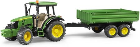 Bruder 02108 Traktor John Deere 5115M z przyczepą wywrotką