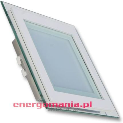 V-TAC Szklany mini panel LED 12W kwadrat 1202G SQ