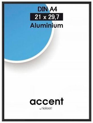 Nielsen DesignAccent 21x29,7 Aluminium czarny DIN A4 (52126)