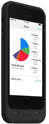 Mophie Space Pack Zewnętrzna Bateria 1700mAh Z Wbudowaną Pamięcią 32Gb Czarny (IBAMOSP32BK)