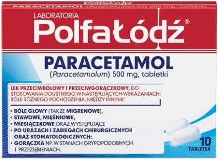 Polfa-Łódź Paracetamol 500mg 10tabl.