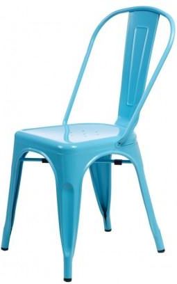 D2 Krzesło Paris niebieskie inspirowane Tolix