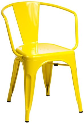 D2 Krzesło Paris Arms żółte inspirowane Tolix
