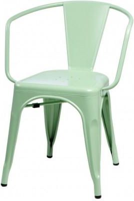 D2 Krzesło Paris Arms zielone inspirowane Tolix