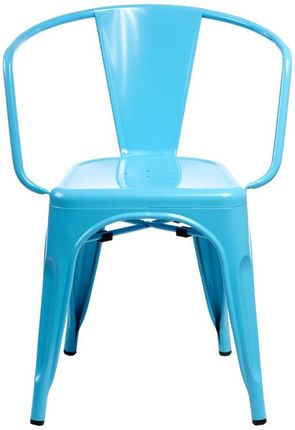 D2 Krzesło Paris Arms niebieskie inspirowane Tolix