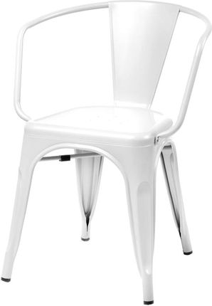 D2 Krzesło Paris Arms białe inspirowane Tolix