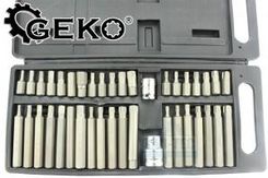 Geko Komplet bitów torx spline hex 40 elementów CRV G10035