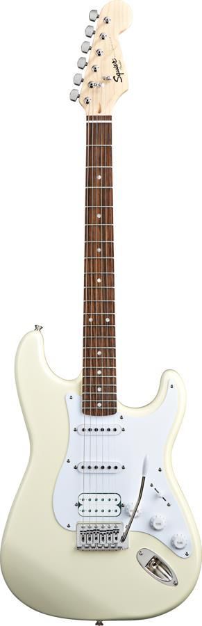 Fender Squier Bullet Stratocaster HSS BK Tremolo 4/4 biała