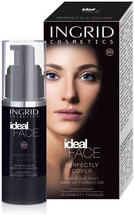 Ingrid Ideal Face Perfectly Cover Make Up Foundation Matująco Kryjący Fluid Do Twarzy 10 Light Ivory 35 Ml