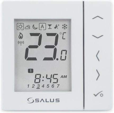Salus Cyfrowy Regulator Temperatury, Bezprzewodowy, 4 W 1 Biały (Vs10Wrf)