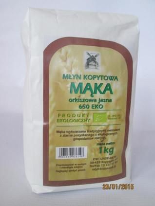 Uniw-młyn Mąka Orkiszowa Jasna 650 Ekologiczna 1kg