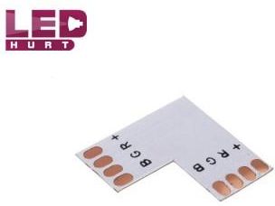 PREMIUM Złączka narożna PCB do taśm led RGB 10mm LUX01567