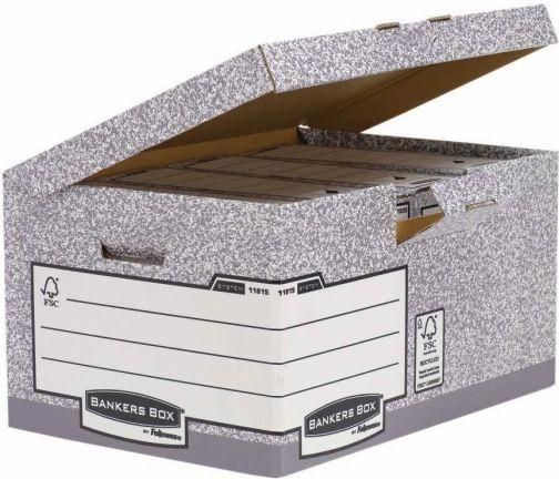 Bankers Box Systeem A4 Archiefdoos, 100 mm met Fastfold Content, 10 stuks, blauw/wit