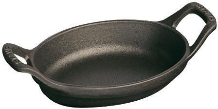 Staub Małe Naczynie do Pieczenia Mięsa Owalne 15cm Czarne 40509-546-0