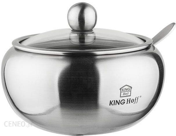 KINGHOFF Cukiernica stalowa 460 ml z łyżeczką (KH3732)