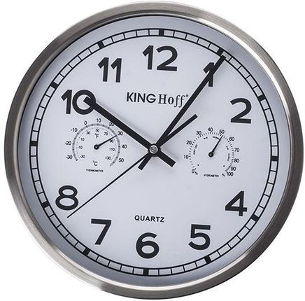 KINGHOFF Zegar ścienny 30 cm z termometrem KH-5027