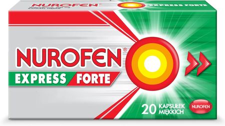 Nurofen Express Forte ibuprofen 400 mg 20 kapsułek miękkich leki przeciwbólowe