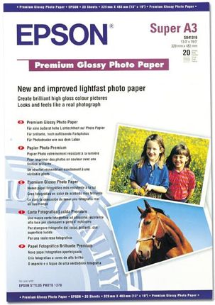 Epson Premium Glossy Photo Paper, DIN A3+, 250g/m², 20 Arkuszy C13S041316