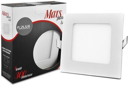Polux LED MARS 12cm, 6W aluminium kwadratowa biala 303462