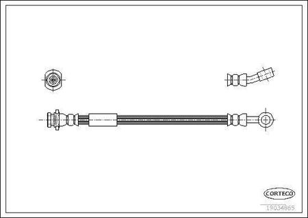 CORTECO Przewód hamulcowy elastyczny 19034865