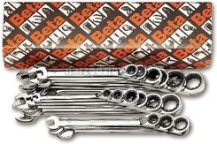 BETA zestaw 19-ciu kluczy płasko-oczkowych z mechanizmem zapadkowym 6-32mm