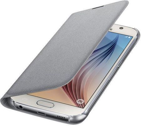 Samsung Flip Wallet Textil do Galaxy S6 Srebrny (EF-WG920BSEGWW)