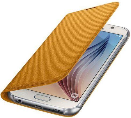 Samsung Flip Wallet Textil do Galaxy S6 Żółty (EF-WG920BYEGWW)